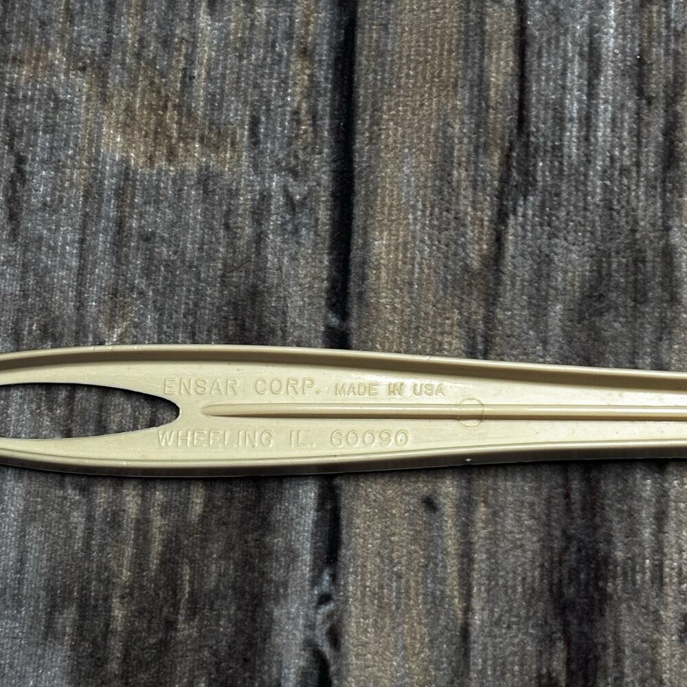 Vintage Ensar Corp Nylon Plastic Slotted Spoon Made USA Tan - Picture 3 of 4